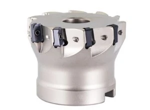 ซีเอ็นซีเฟซมิลล์คัตเตอร์ MFH03R พร้อมเม็ดมีด LOGU0303 สำหรับการตัดฟีดอย่างรวดเร็ว